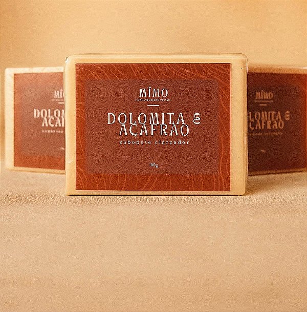 Sabonete Dolomita e Açafrão 100g | Clareador, Iluminador e Detox da Pele