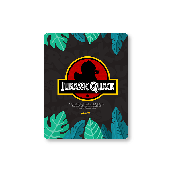 QUADRO DE METAL M - NERDUCKS - JURASSIK QUACK