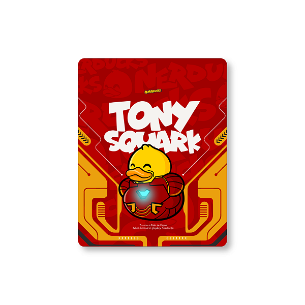 QUADRO DE METAL M - NERDUCKS - TONY QUACK
