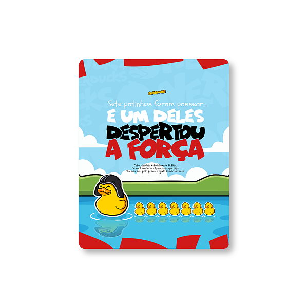 QUADRO DE METAL M - NERDUCKS - UM DELES A FORÇA DESPERTOU