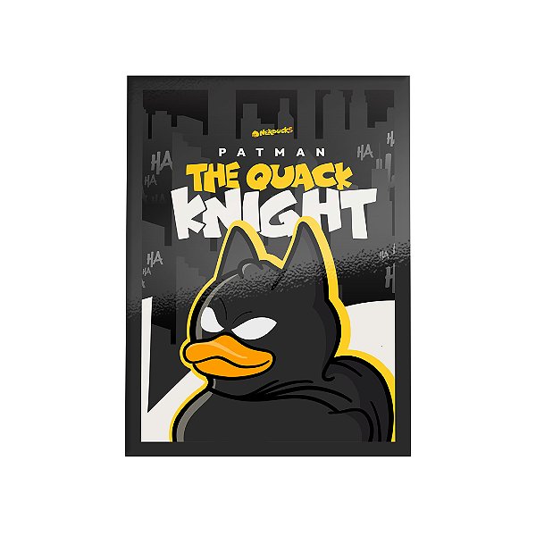 QUADRO DE METAL GG - NERDUCKS - PATMAN - CINZA