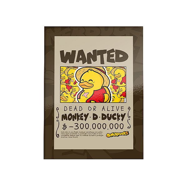 QUADRO DE METAL GG - NERDUCKS - MONKEY D DUCKY