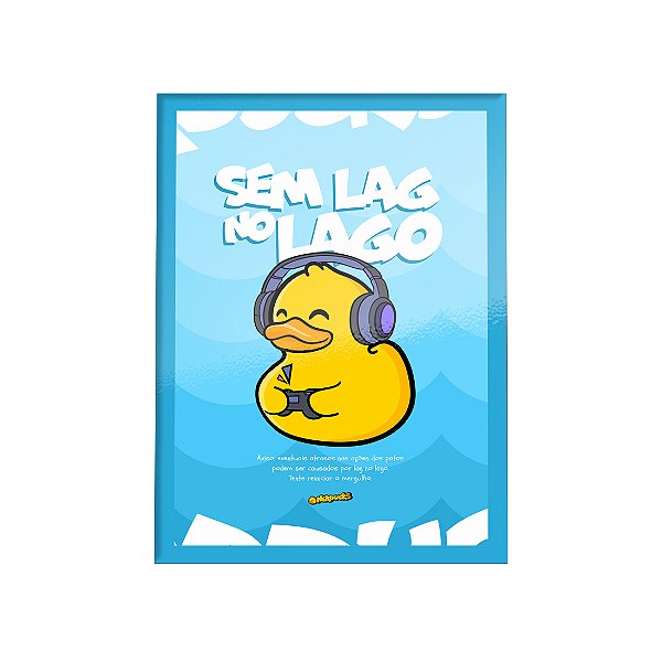 QUADRO DE METAL GG - NERDUCKS - SEM LAG NO LAGO