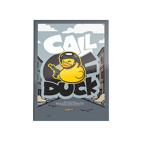 QUADRO DE METAL GG - NERDUCKS - CALL OF DUCK