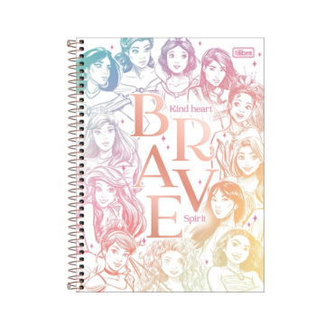 Caderno Princesas Disney Tilibra – 80 Folhas, Capa Dura