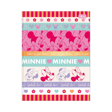 Caderno Minnie Mouse 80 Folhas – Brochurão com Capa Dura