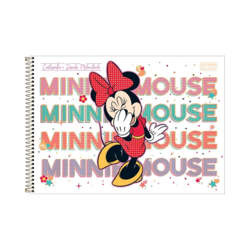 Caderno Cartografia Capa Dura Minnie 80 Folhas – Tilibra