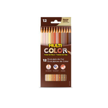 Ecolápis de Cor Faber-Castell Multicolor – 12 Tons de Pele