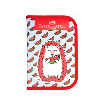 Estojo Escolar Mamíferos Porco-Espinho com 18 Itens - Faber-Castell