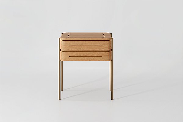 Mesa de Cabeceira Gabie Pequena 2 Gavetas