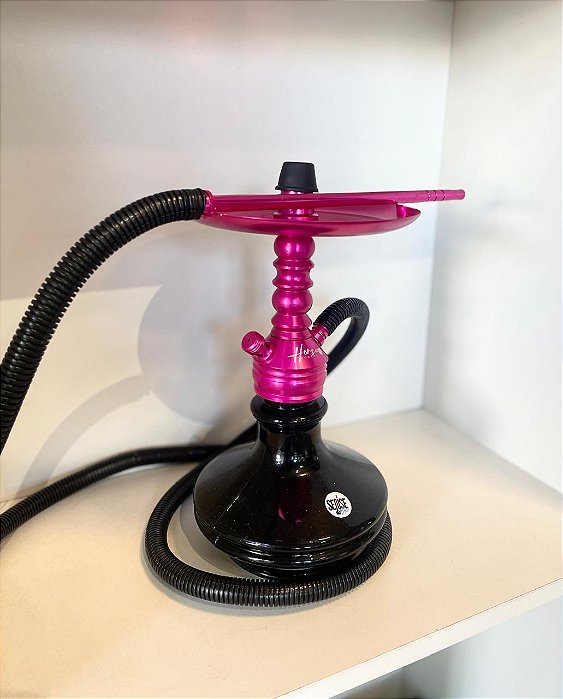 Narguile Rosa Pequeno Completo Portátil