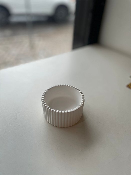 Cinzeiro Cerâmica Clean Branco Moderno