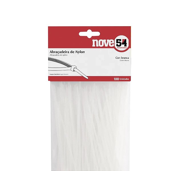 ABRAÇADEIRA DE NYLON-PACOTE COM 100 PEÇAS 400 x 4,8mm