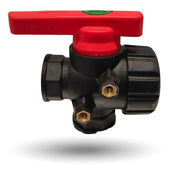 Válvula Esfera 3 Vias 1" Fluxo Contínuo