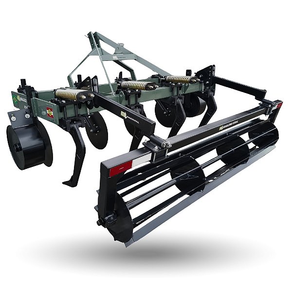 Escarificador Linear 04 Hastes Com Discos Roda E Rolo Destorroador