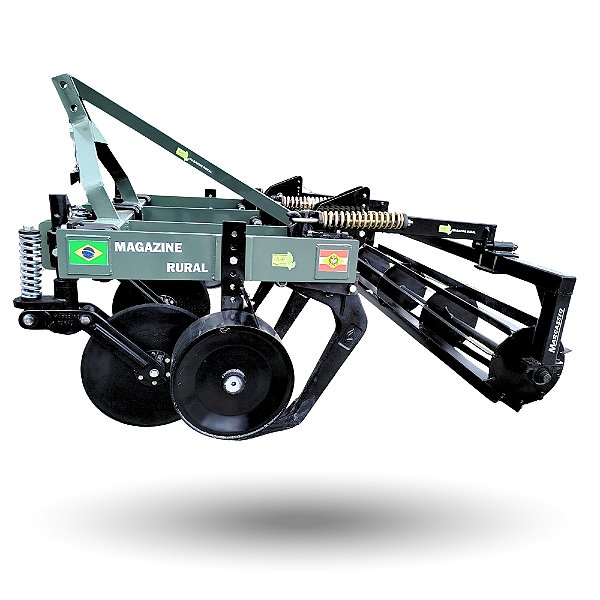 Escarificador Linear 03 Hastes Com Discos Rodas E Rolo Destorroador