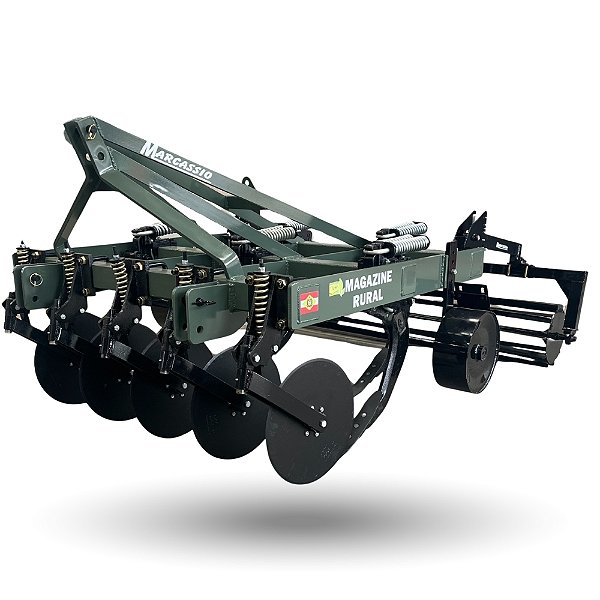 Subsolador Mega Rural 05 Hastes Desarme Aut. C/Disco Roda e Rolo Destorroador