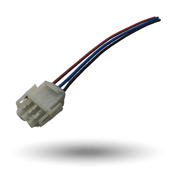 Conector Macho Com Terminais 3 Pinos Tecnomark