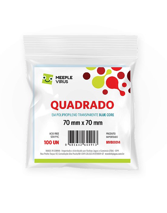 Sleeves Quadrado 70 x 70 mm (Blue Core)