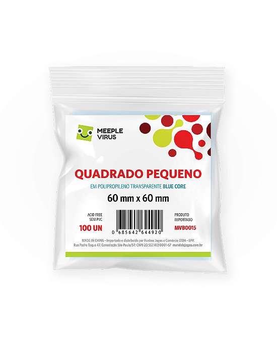 Sleeves Quadrado Pequeno 60 x 60 mm (Blue Core)