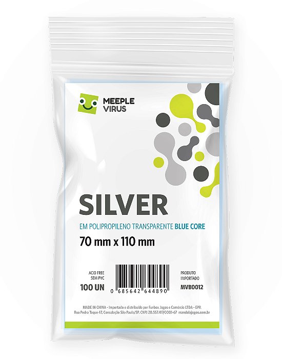 Sleeves Silver 70 x 110 mm (Blue Core)
