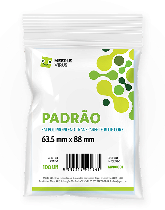 Sleeves Padrão 63,5 x 88 mm (Blue Core)