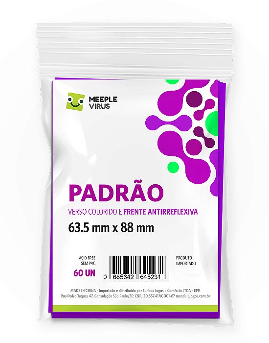 Sleeves Padrão Roxo 63,5 x 88 (Verso Colorido)