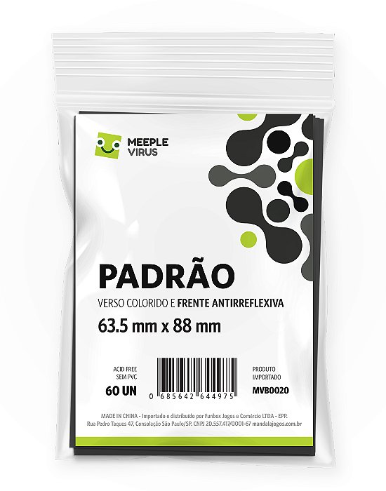 Sleeves Padrão Preto 63,5 x 88 (Verso Colorido)