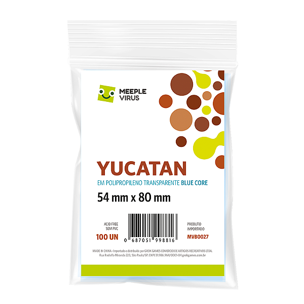 Sleeves Yucatan 54 x 80 mm (Blue Core)