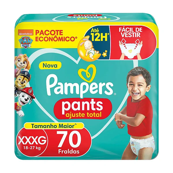 Fralda Pampers Pants Ajuste Total XXXG 70 unidades