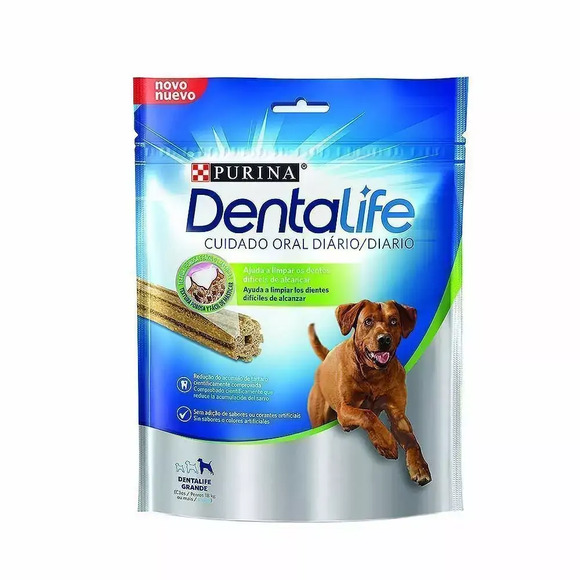 Petisco DentaLife Cães Adultos Grandes 7 unidades