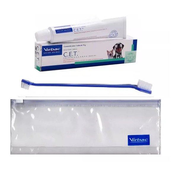 Kit C.E.T. Higiene Oral Pasta Escova + Necessaire Virbac Único