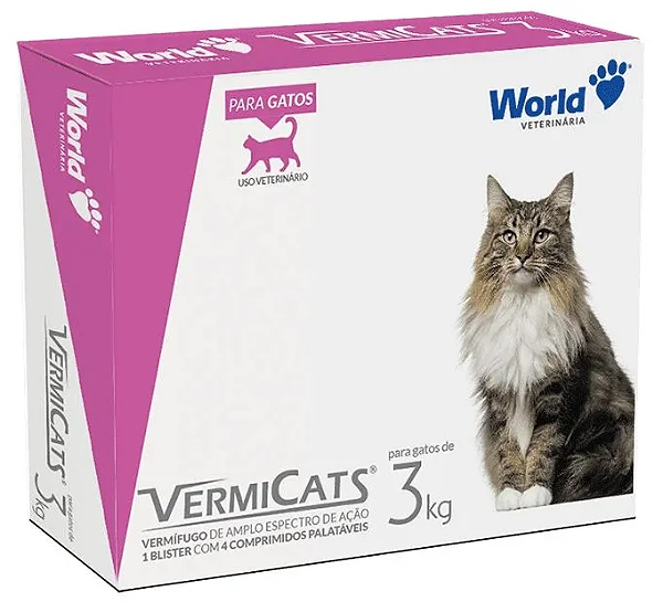 Vermicats 3kg C/4 Compr World