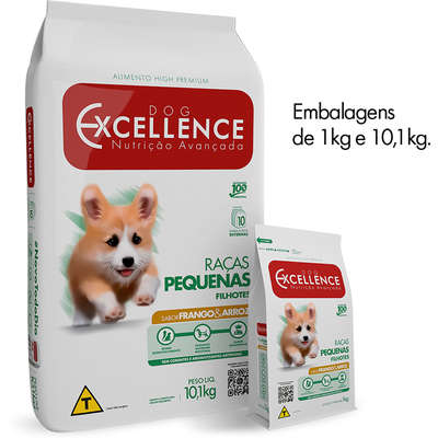 Racao Dog Excellence Racas Pequenas Filhote Frango E Arroz 1kg