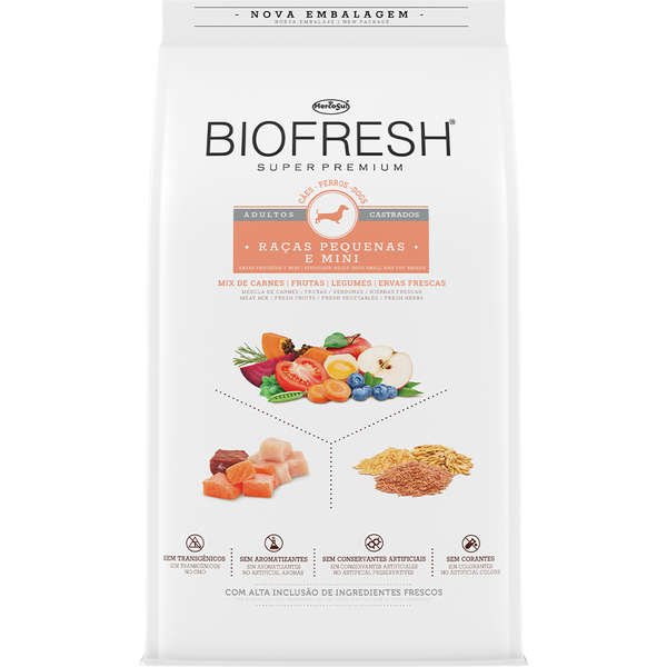 Biofresh P/ Cães Adultos Castrados Raças Mini/pequenas 3kg