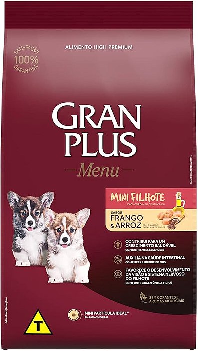Gran Plus Mini Filhote Frango E Arroz 3kg