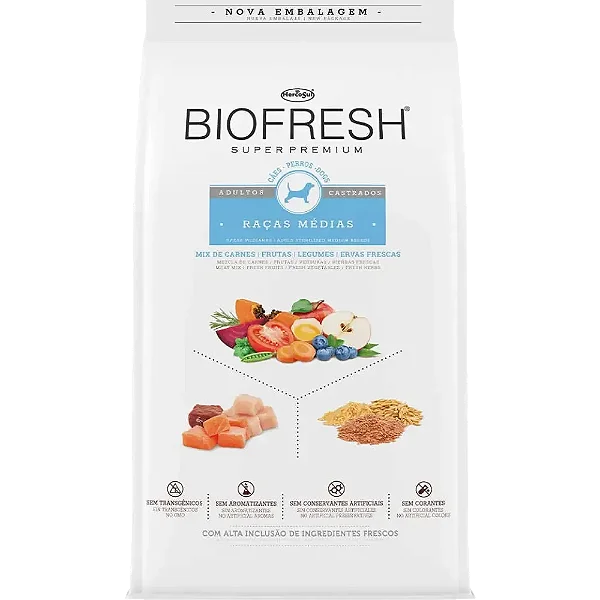 Biofresh Cao Filhotes Medias Sel Car 3kg