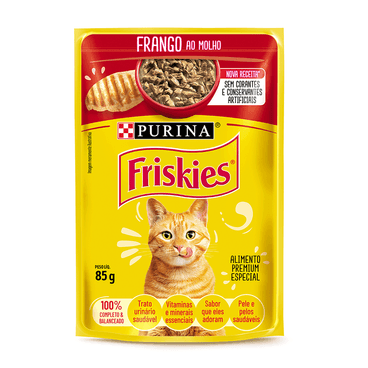 Petisco Friskies Frango Molho 85g