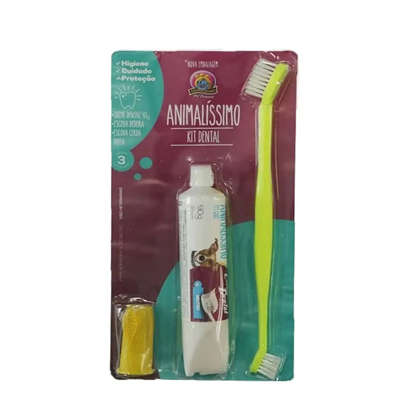 Kit Dental para Cães e Gatos Animalíssimo Único