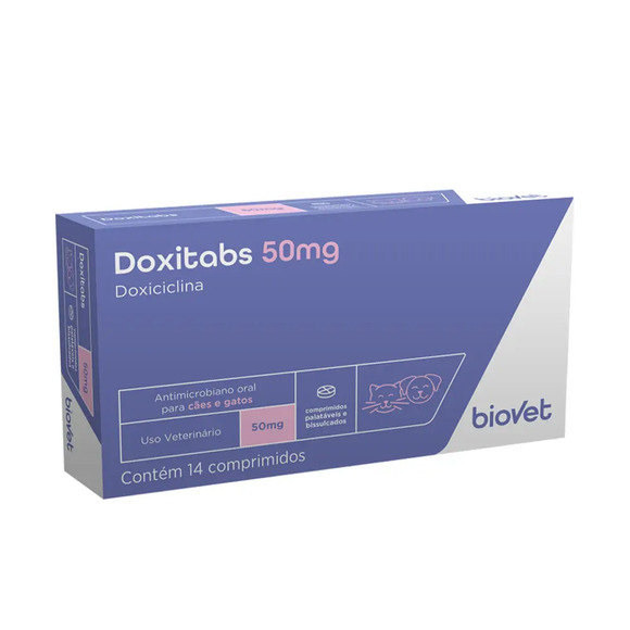 Antimicrobiano Doxitabs 50mg Biovet 14 comprimidos