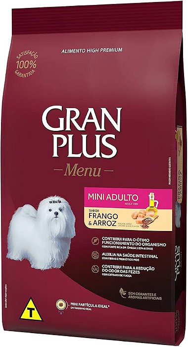 Gran Plus Menu Mini Adulto Carne E Arroz 1kg