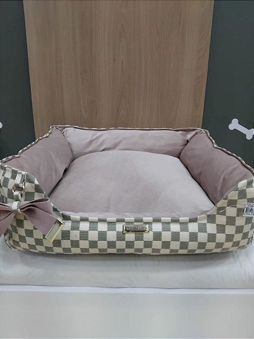 Caminha Tunico Luxpet Cor Xadrez Bege Tamanho G