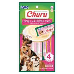 Churu Dog Frango/salmao 56g 4tubos