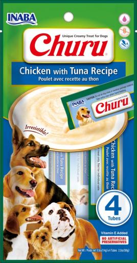 Churu Dog Frango/vegetais 56g 4tubos