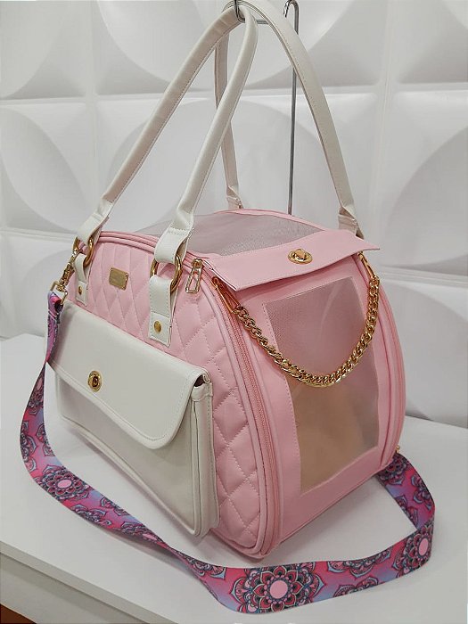 Cw2240 - Bolsa Transporte Pet Cor Rosa Tam P