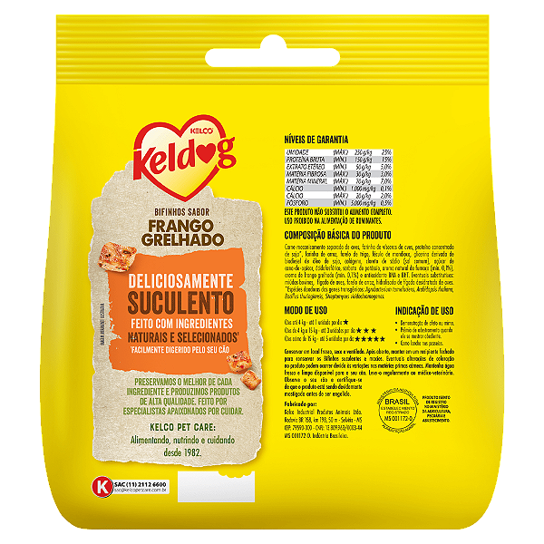 Petisco Keldog Bifinho Frango Grelhado 250G