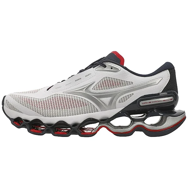 Tênis Mizuno Wave Prophecy 15 - Branco C/Vermelho