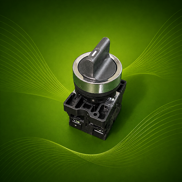 Chave Comutadora 22 mm 3 Posições Manual / Desligado / Automático