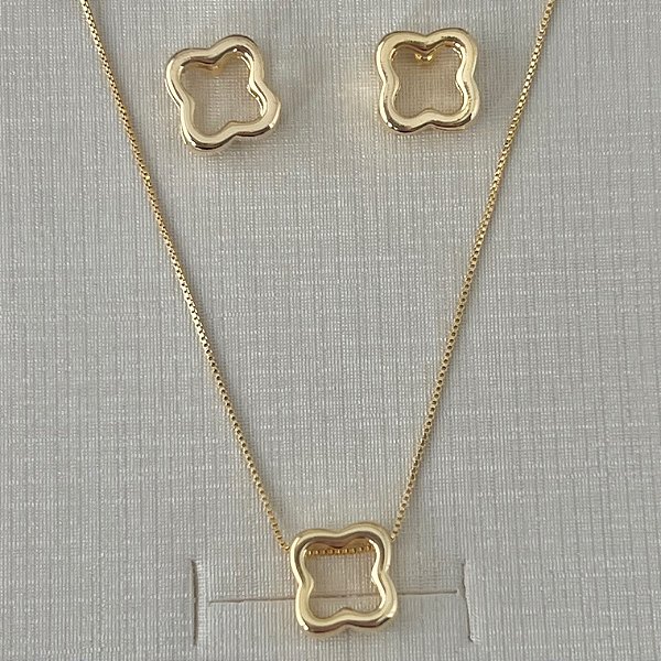 08.0004.1.O - Conjunto inspiração Van-Cleef liso vazado