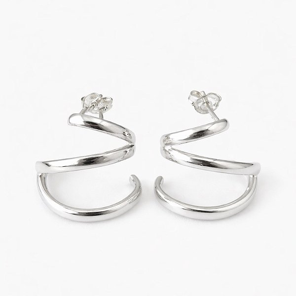 Brinco EAR-HOOK em banho de prata silver